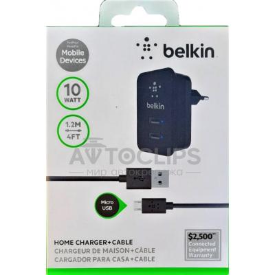 СЗУ Belkin F8053 2in1 (5V-2.1A) Micro-USB  black
