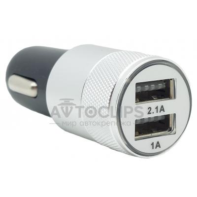АЗУ M-06 2 USB 2100 mAh (black steel)